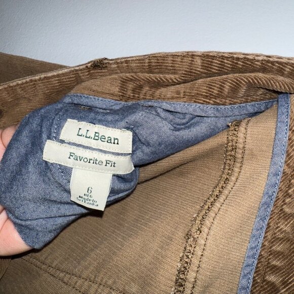 L.L. Bean Womens Favorite Fit Brown Corduroy Pants Size 6 - Picture 6 of 6